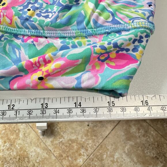 Lilly Pulitzer Luxletic Aila Skort Sz L Blue Multi Floral Print UPF50+ Nylon - Picture 8 of 10